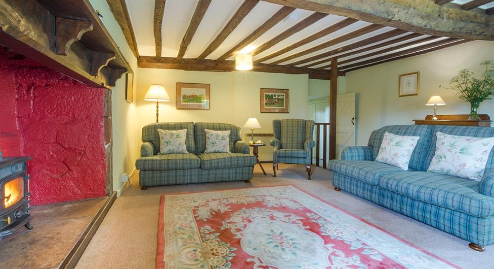 The sitting room at Broad Ley Cottage in Exeter, Devon
