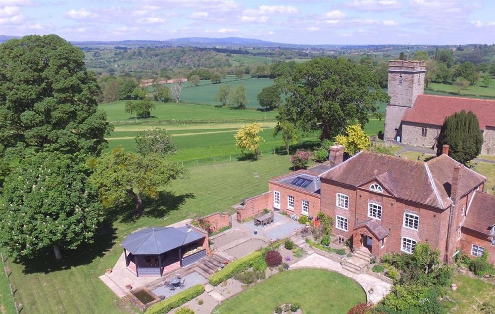 Aerial view of the stunning Broad Meadows Farmhouse at Broad Meadows Farmhouse, Bayton