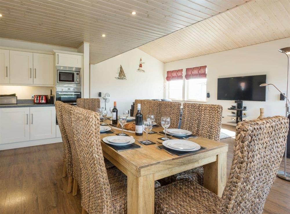 Convenient dining area at Broad Reach in Fritton, near Great Yarmouth, Norfolk