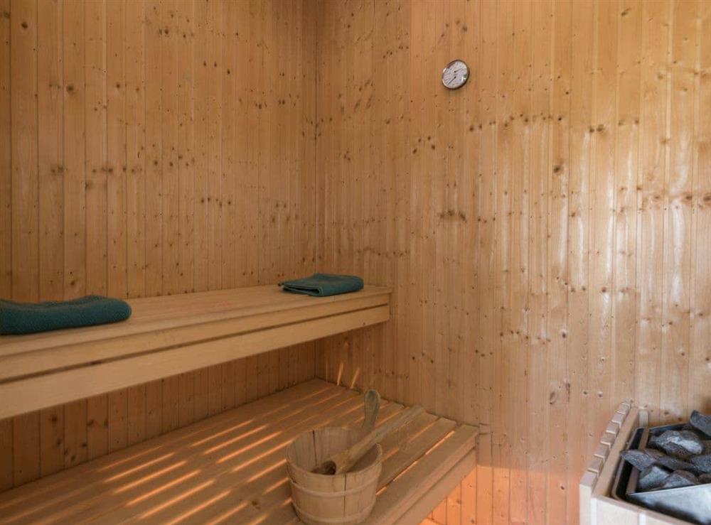 Relaxing sauna at Broad Reach in Fritton, near Great Yarmouth, Norfolk