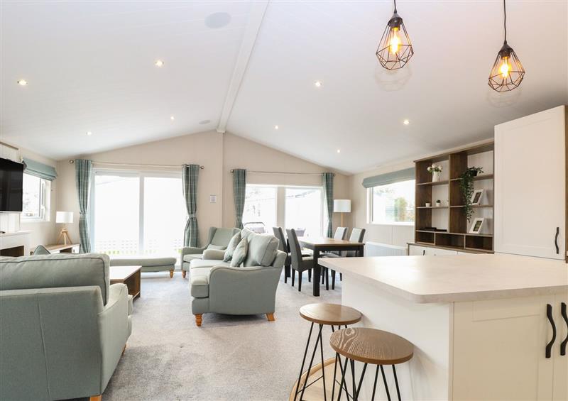 This is the living room at Broadland Sands Lodge, Corton