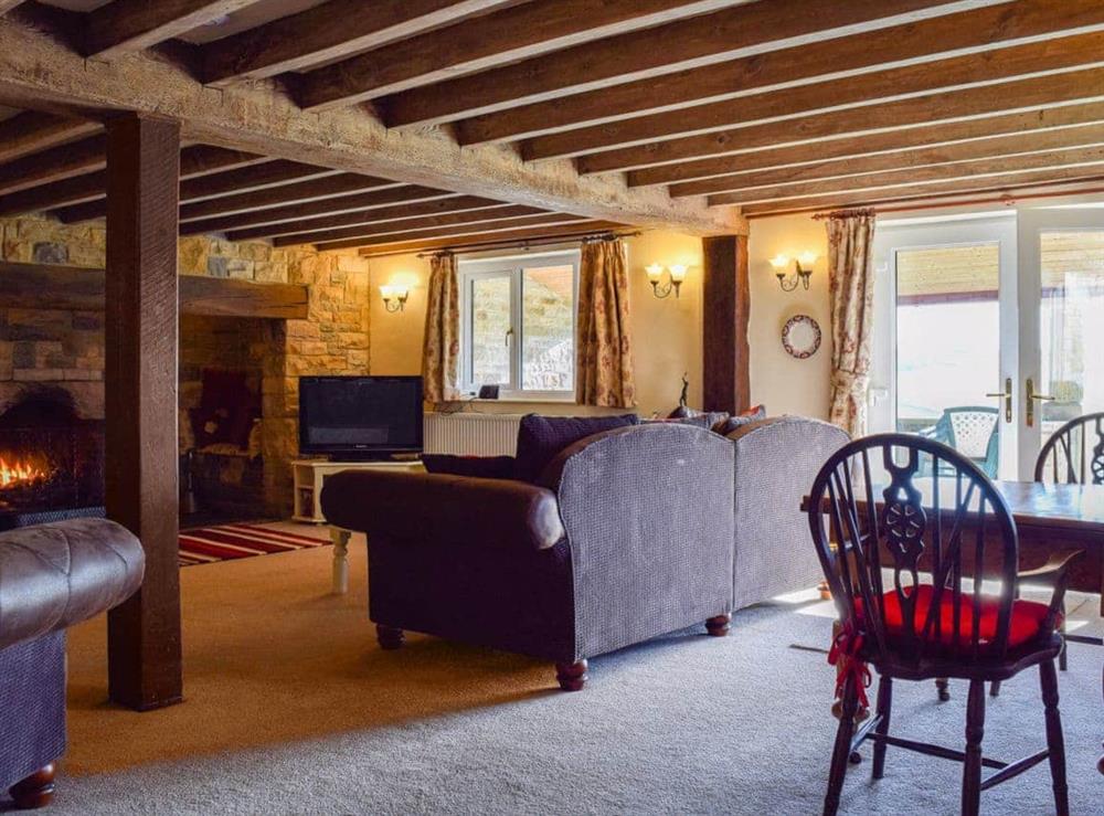 Cosy and comfortable spacious living room at Broadmeadows Farm in Butterton, Staffordshire., Great Britain