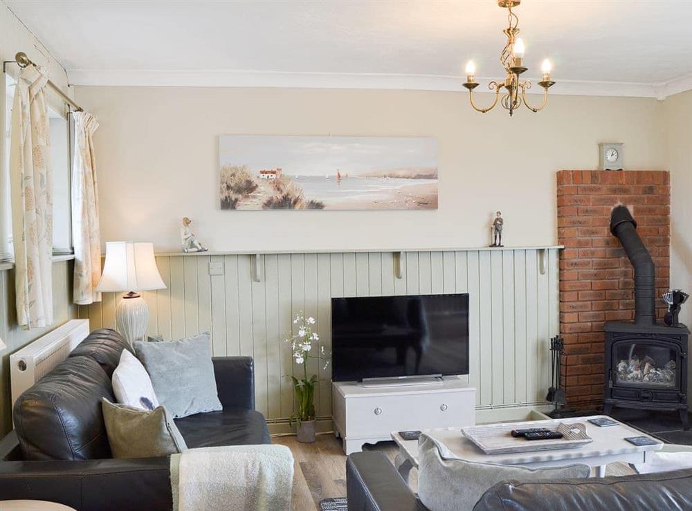 Beautifully decorated and furnished living room at Broadoak Barn in Ellesmere, Shropshire
