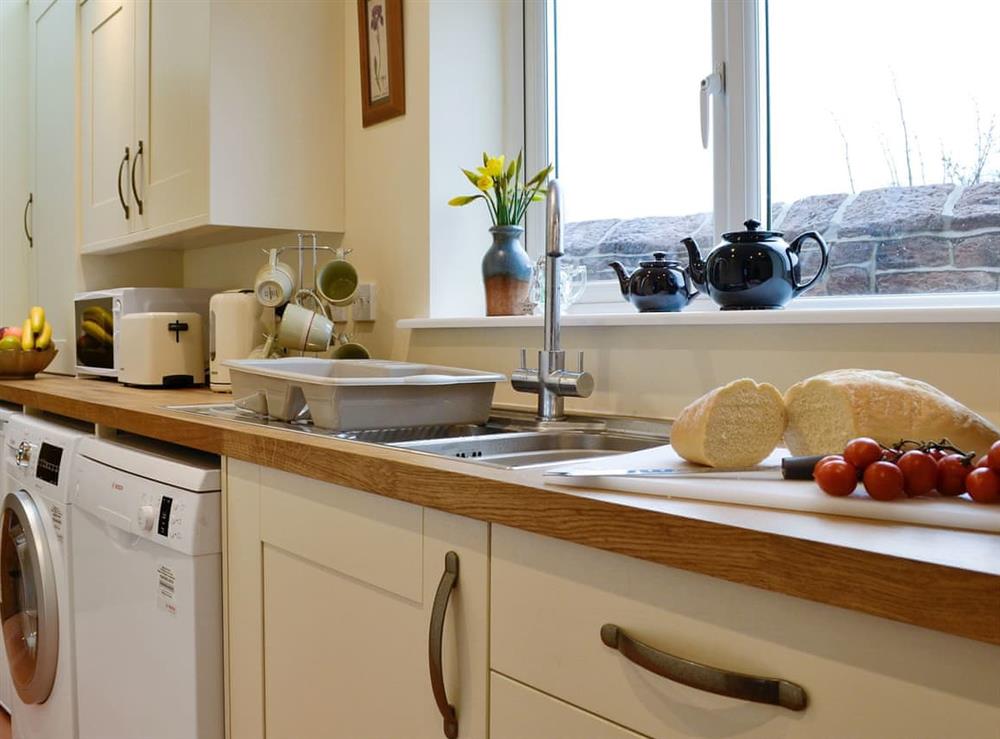 Well equipped kitchen at Brodie Cottage in Aspatria, Cumbria