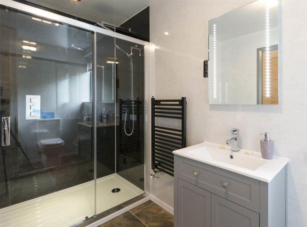 Luxurious en-suite shower room at Storr, 