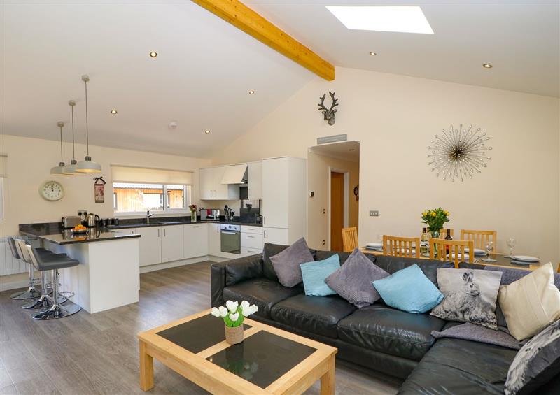 Relax in the living area at Broken-Sky Lodge, Otterburn