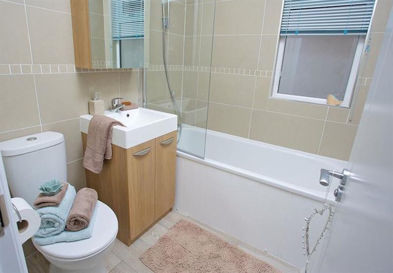 Bathroom in a Country Lodge Four VIP Platinum (photo number 2) at Brokerswood Holiday Park in Southwick, Wiltshire
