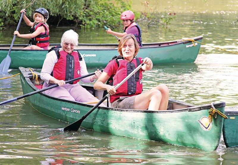 Canoeing at Brokerswood Holiday Park in Southwick, Wiltshire