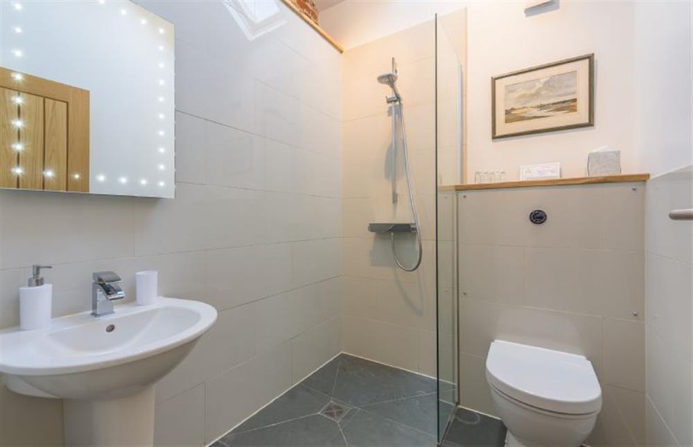 Ground floor:  En suite shower room with large walk in shower at Bromholm Barn, Ridlington near Norwich