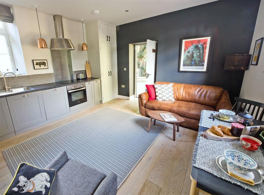 Tastefully furnished open plan living space at Head Lad Cottage, 