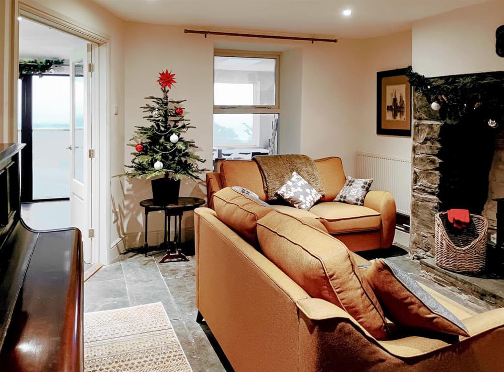 Living room at Bron Madog in Minffordd, near Porthmadog, Gwynedd