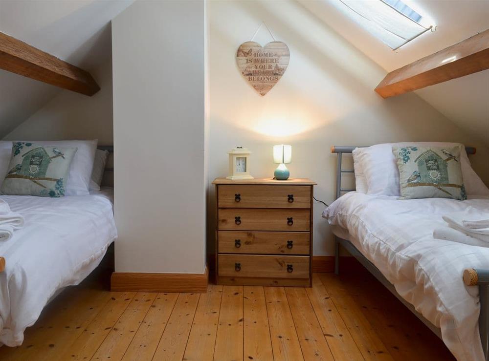 Twin bedroom at Yr Hen Stabal, 