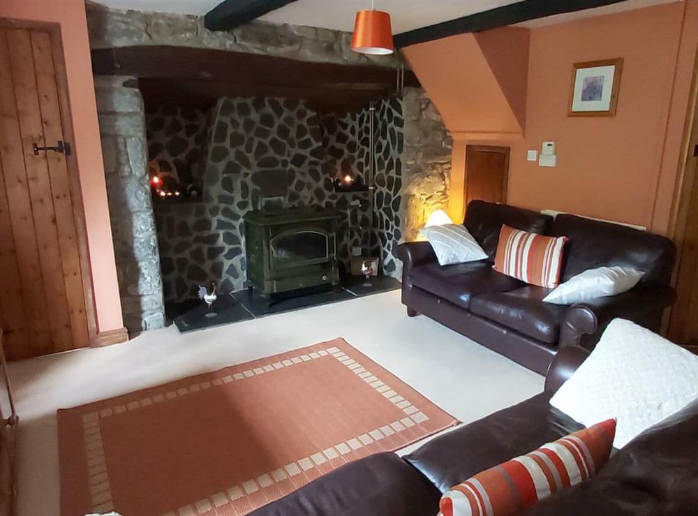 Living room/dining room at Bronhaul in Dolfach, near Llanbrynmair, Powys