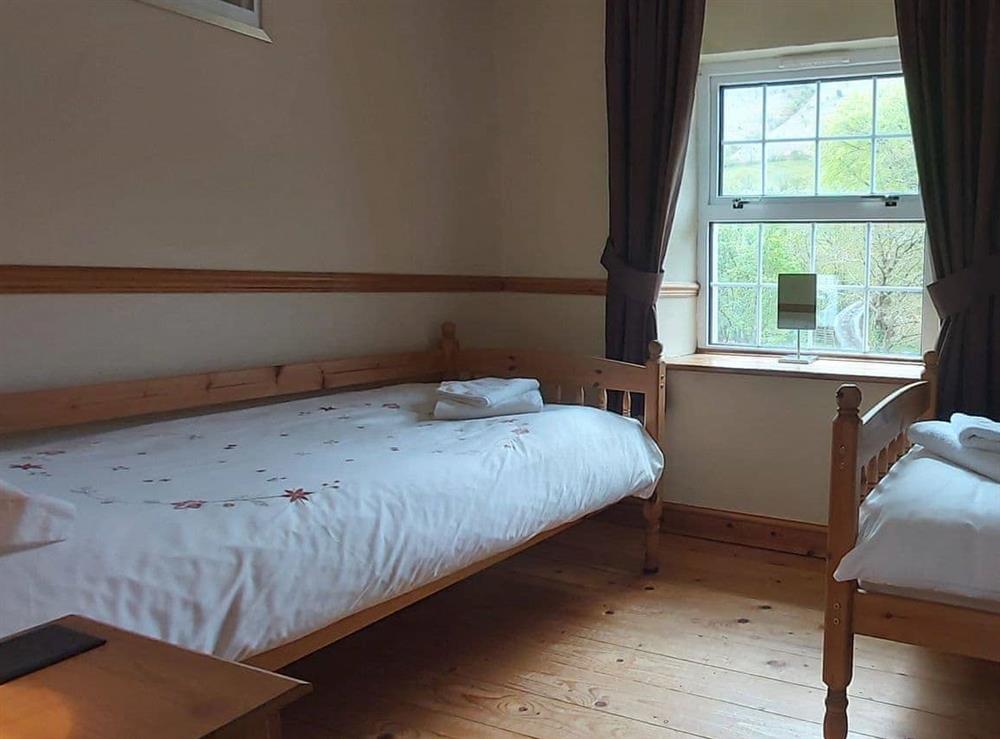 Twin bedroom at Bronhaul in Dolfach, near Llanbrynmair, Powys