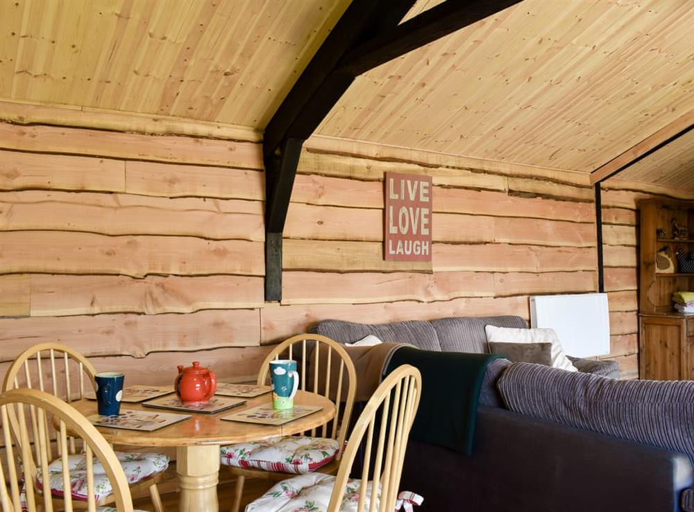 Dining Area at Brook Barn Farm Cabin in Liskeard, Cornwall