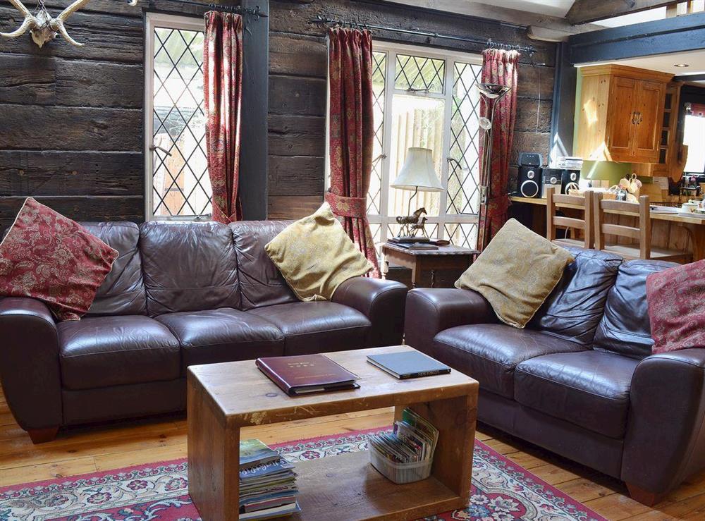 Beautifully restored living area retaining many original features at Brook Barn in Shobley, Ringwood, Hants., Hampshire