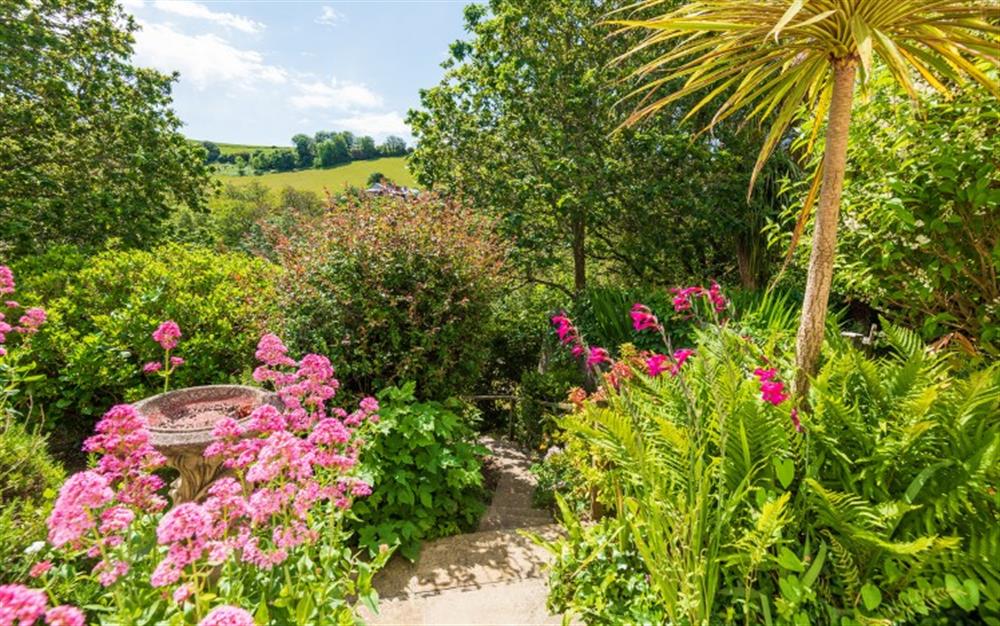 Beautiful gardens  at Brook Cottage in Bantham