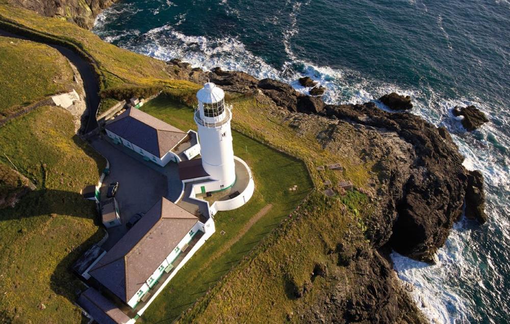 Aerial view of Trevose Head Lighthouse at Brook Cottage (Cornwall), Trevose Head Lighthouse