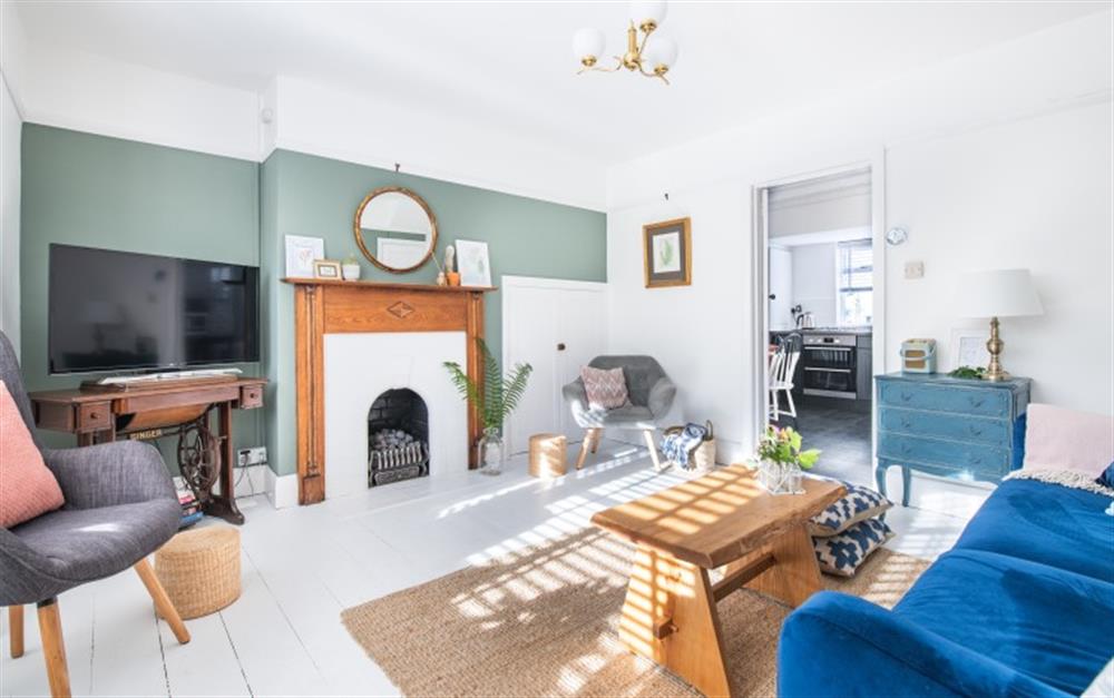 Enjoy the living room at Brook Cottage in Lyme Regis
