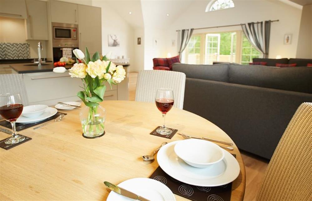 Open plan dining area at Brook Lodge, Colne Valley