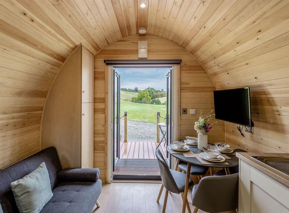 Open plan living space (photo 2) at Brook Valley Glamping-Beech in Llanfair Caereinion, Powys