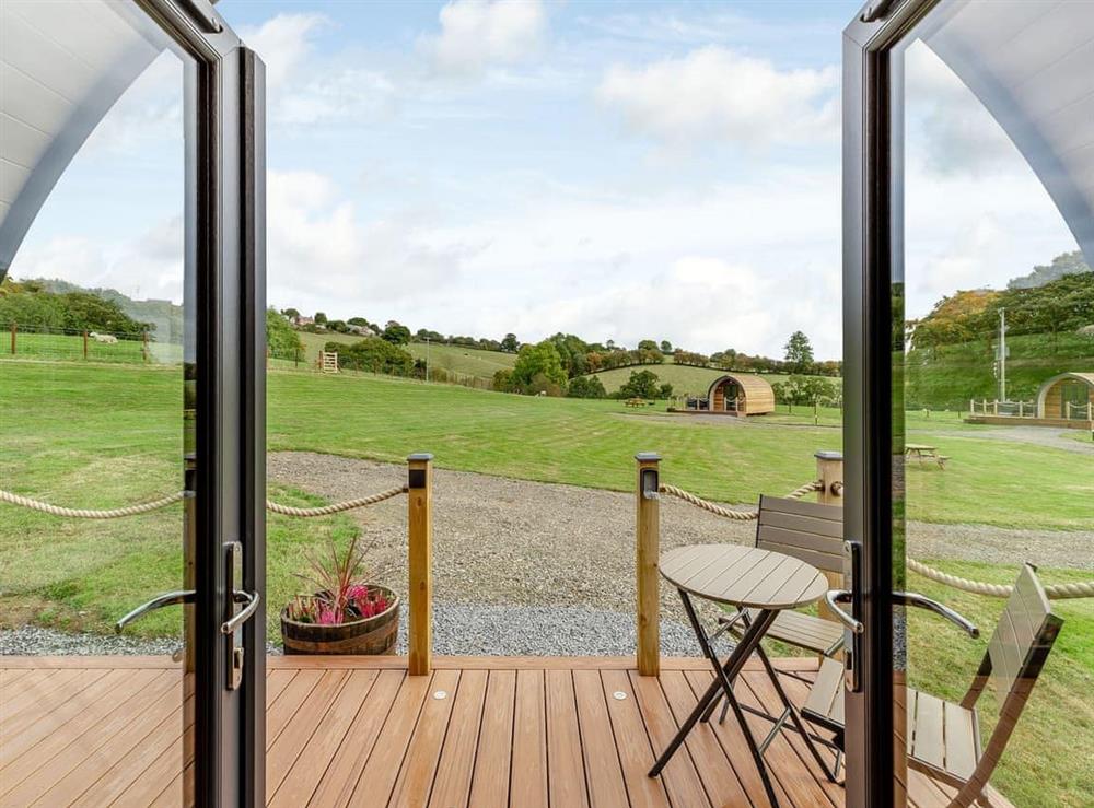 Terrace at Brook Valley Glamping-Beech in Llanfair Caereinion, Powys