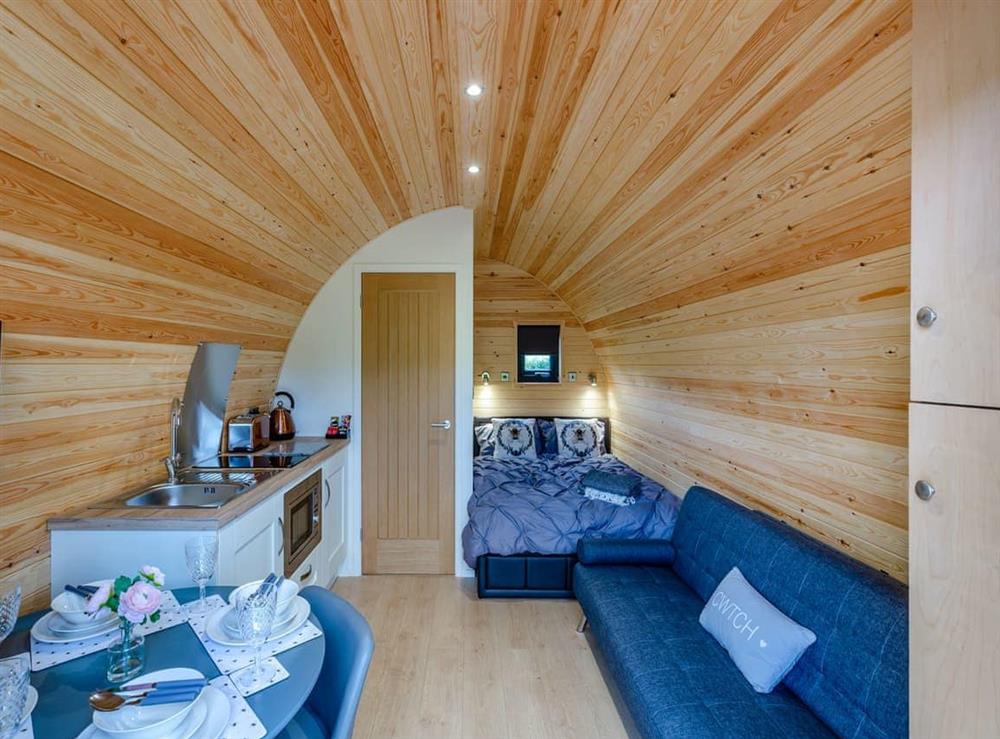 Open plan living space (photo 2) at Brook Valley Glamping-Elm in Llanfair Caereinion, Powys