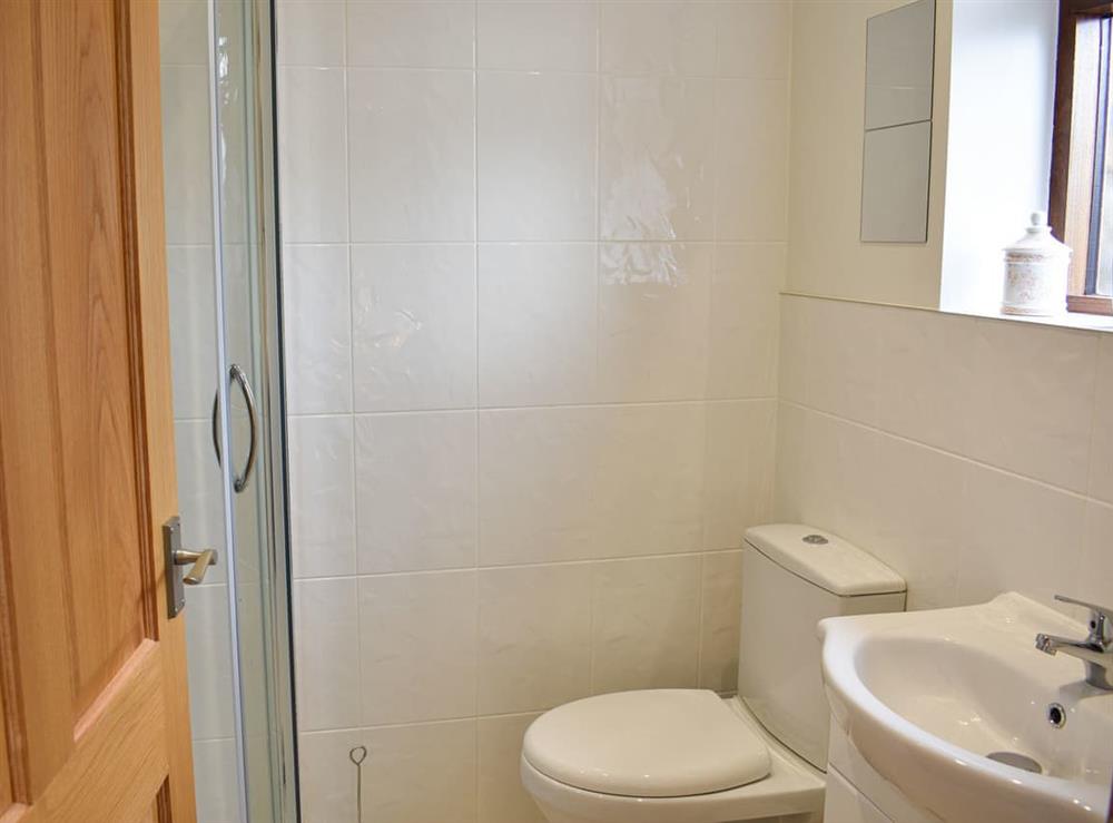 En-suite shower room at Brooklands Cottage in Bellerby, near Leyburn, North Yorkshire