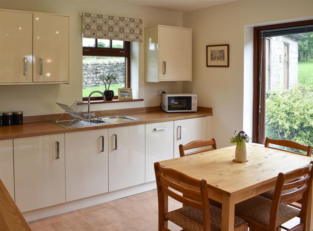 Kitchen and dining area at Brooklands Cottage in Bellerby, near Leyburn, North Yorkshire