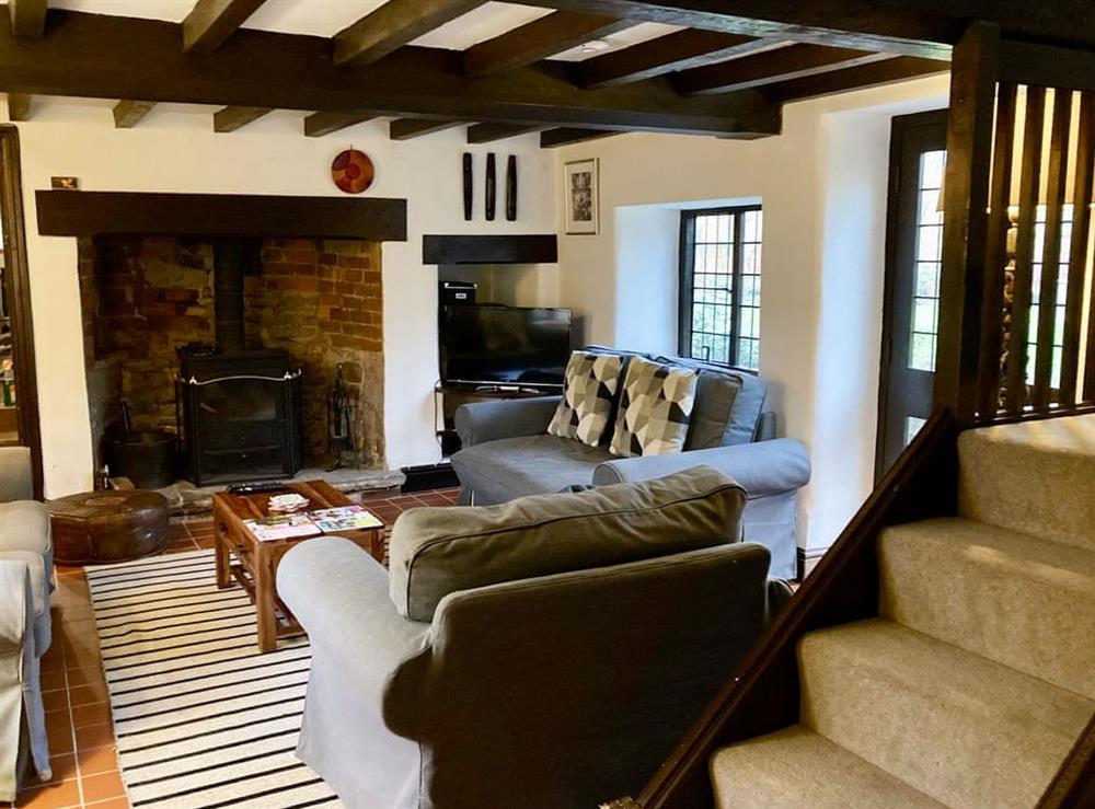 Living room at Brookside Cottage in Adforton, Herefordshire