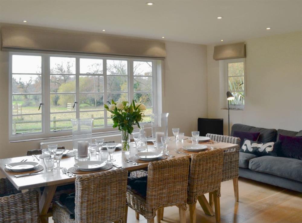 Excellent dining area at Brookside Cottage in Burley, near Ringwood, Hampshire