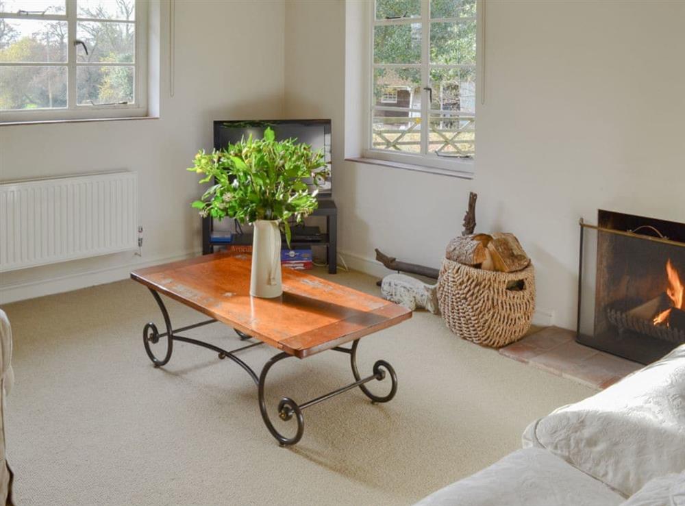 Spacious, comfortable living room at Brookside Cottage in Burley, near Ringwood, Hampshire