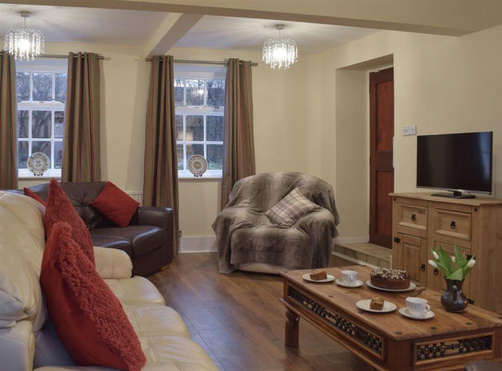 Living room with Freeview TV at Brookside Cottage in Forton, near Garstang, Lancashire
