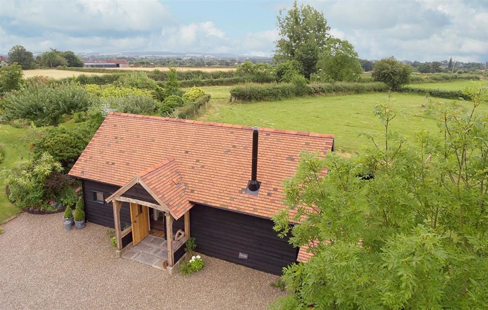 Broomers Barn is surrounded by open rolling countryside at Broomers Barn, Ludlow
