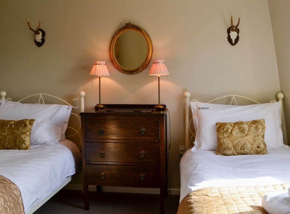 Twin bedroom at Broomhouse Lodge in Edrom, near Duns, The Scottish Borders, Berwickshire