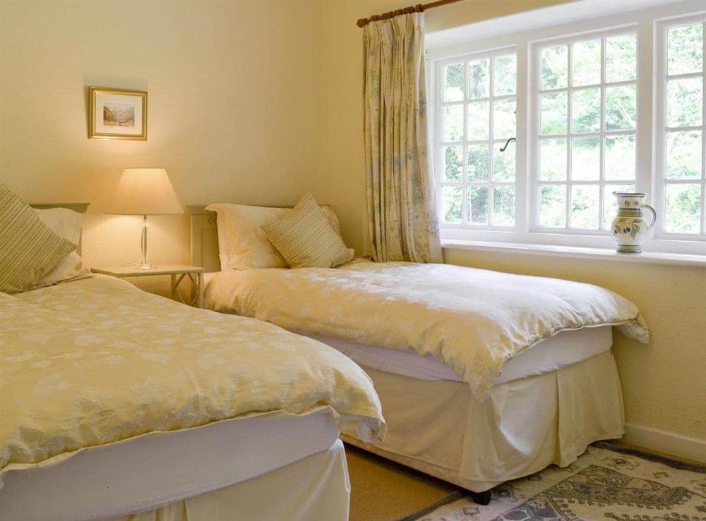 Restful twin bedroom at Broomriggs Cottage in Nr Sawrey, Hawkshead, Cumbria., Great Britain