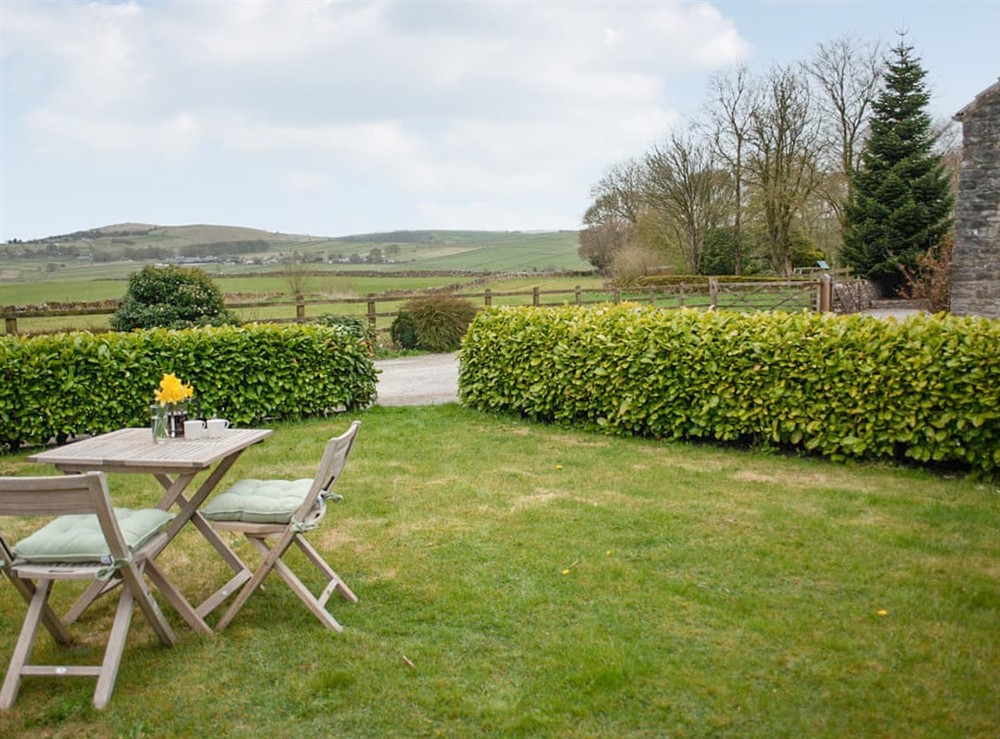 Garden at Brosterfield Cottage in Foolow, near Hope Valley, Derbyshire