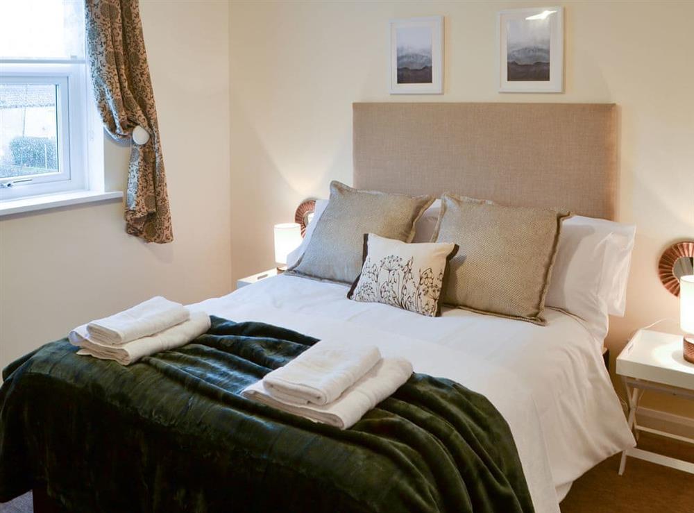Welcoming double bvedroom at Broughs House in North Broomhill, near Amble, Northumberland