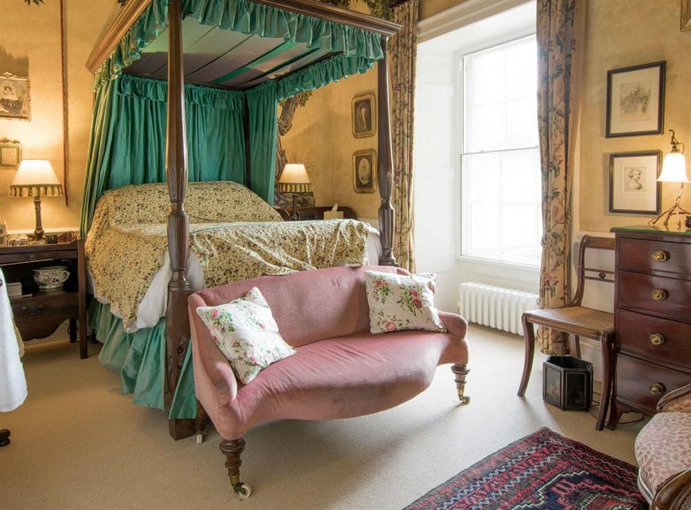 Buff four poster double bedroom – first floor at Broughton Hall in Broughton, near Skipton, North Yorkshire