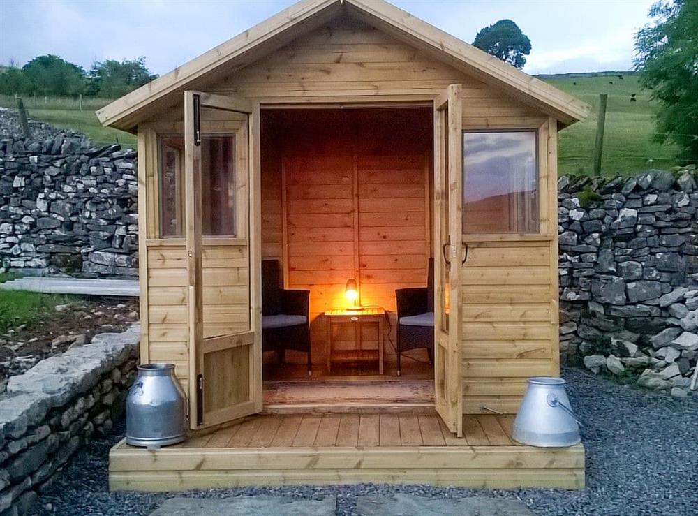 Relax and watch the sun set from your private summer house (25m from cottage) at Brow View Cottage in Ravenstonedale, near Kirkby Stephen, Cumbria