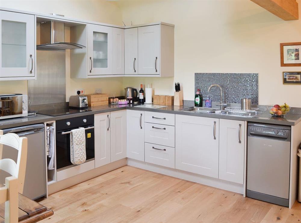 Well-equipped and well-fitted kitchen at Brow View Cottage in Ravenstonedale, near Kirkby Stephen, Cumbria