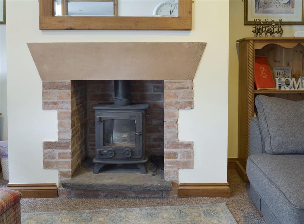 Warming wood burner at Bluebell Cottage, 
