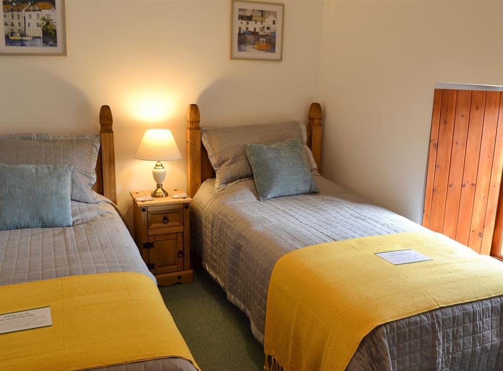 Twin bedroom at Bruces Cottage in Whitecross, near Marazion, Cornwall