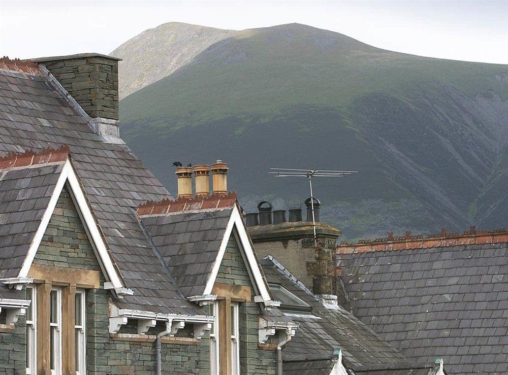 Skiddaw from living room window at Brundholme in Keswick, Cumbria