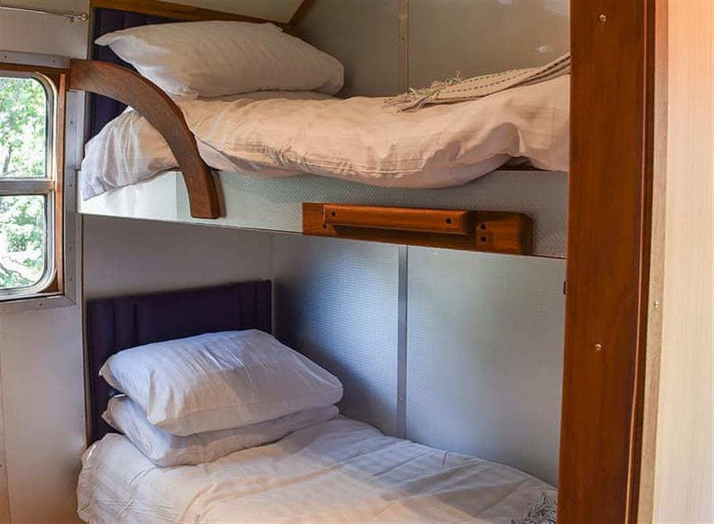 Typical bunk bedroom at Brunel Boutique Railway Carriage No 1 in Dawlish Warren, Devon