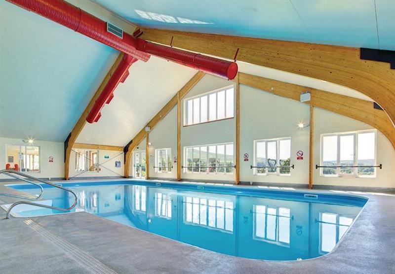 Indoor heated pool at Brunston Castle Resort in Girvan, South West Scotland