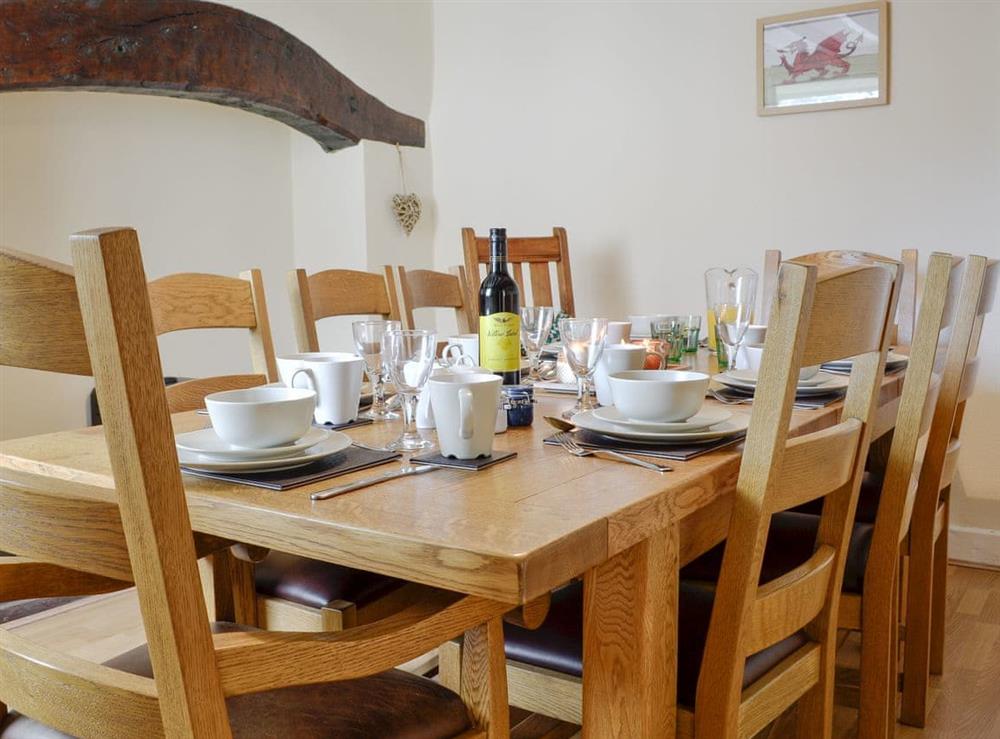 Charming dining room at Bryn Boda in Nantglyn, near Denbigh, Conwy, Clwyd
