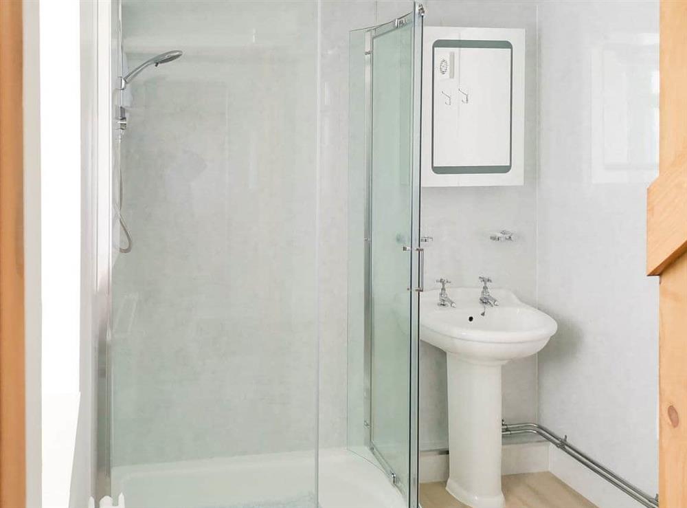 Shower room at Bryn Eithin in Carmel, near Caernarfon, Gwynedd