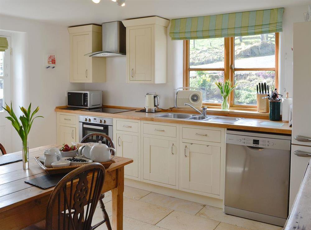 Well equipped, spacious kitchen at Bryn Gwnog in Llanrwst, near Betws-y-Coed, Gwynedd