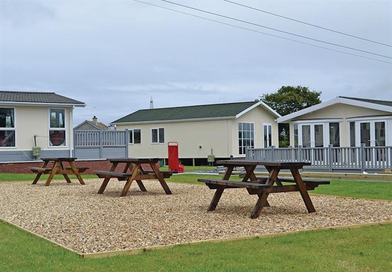 The park setting at Bryn Mechell Lodges in Llanfechell, Nr Cemaes Bay